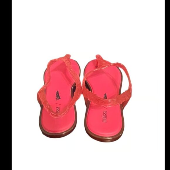 Melissa x Campana Pink Thong Summer Flow Sandal sz 9M NIB - Picture 8 of 8